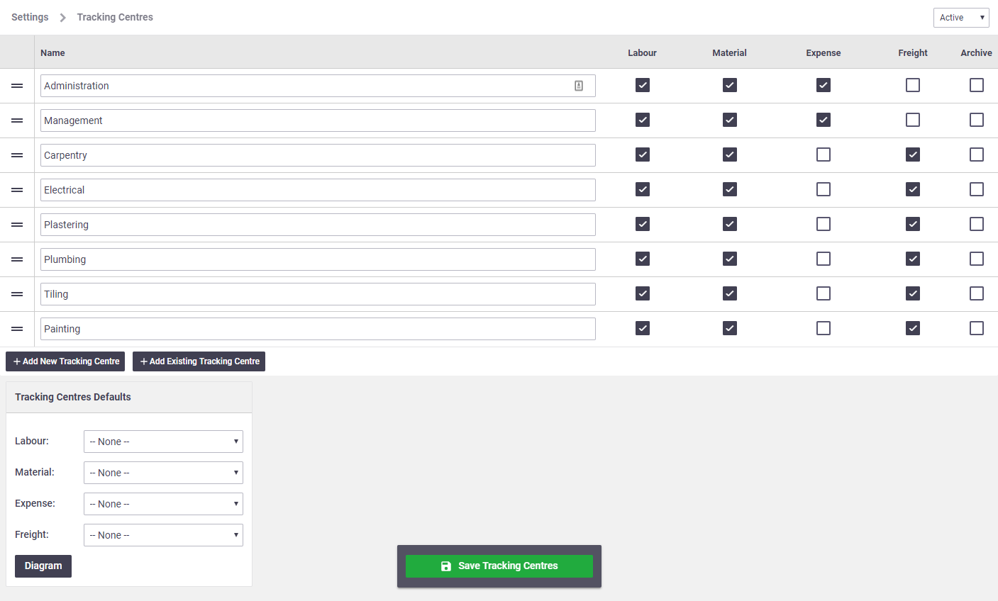 Set Up Tracking Articles